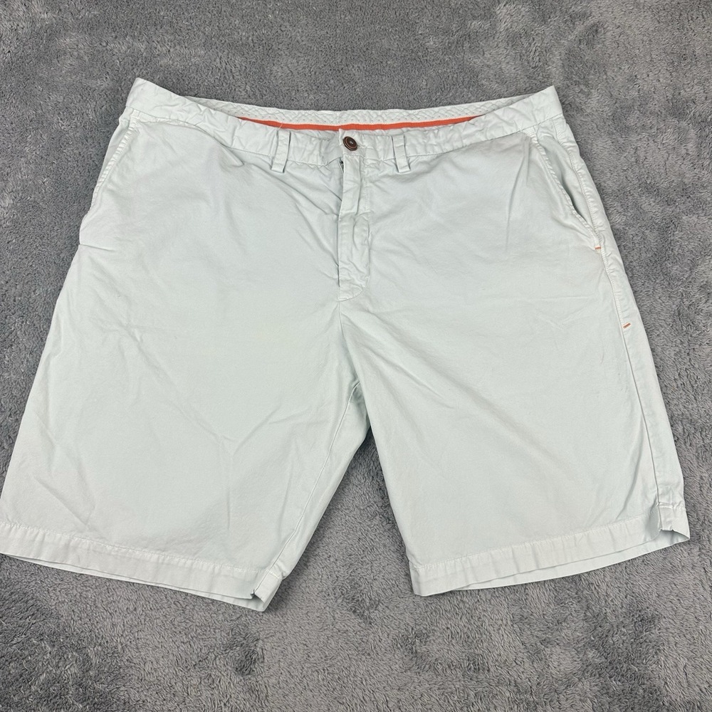 Tommy Bahama Pima Cotton Shorts Men's 40‎ Flat Front Light Blue 9.5 Inseam Golf